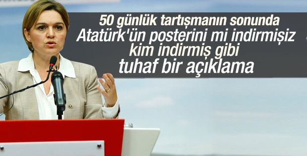 CHP Sözcüsü: Atatürk posteri indirilmedi