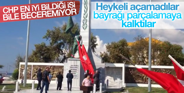 CHP'li belediye heykeli açmakta zorlandı
