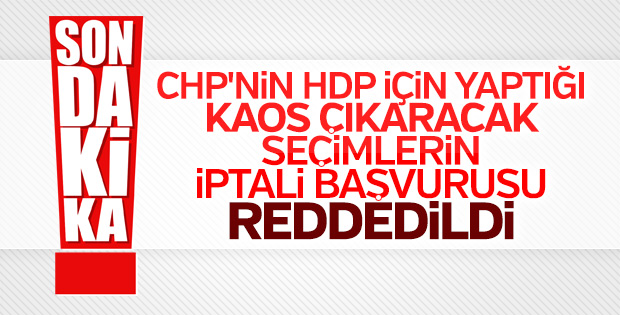 AYM'den CHP'nin seçimle ilgili iptal istemine ret