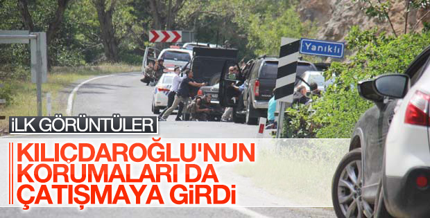 CHP konvoyuna saldırıdan ilk görüntüler