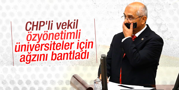 CHP'li vekil Meclis'te ağzını bantladı