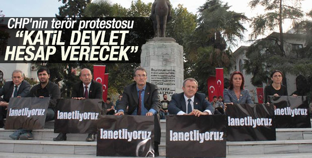 Bursa'da terör protestosunda 'Katil devlet' sloganları