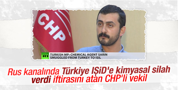 CHP'li vekil Rus kanalında Türkiye'ye iftira attı