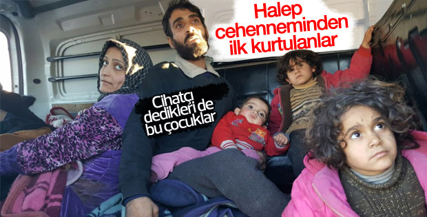 Halep'teki zulümden kurtulan ilk konvoy