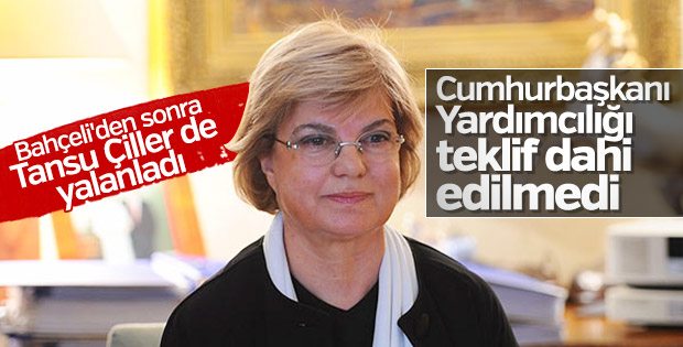 Çiller'den cumhurbaşkanı yardımcılığı iddialarına yanıt