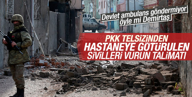 Cizre'de teröristlerden 'sivilleri vurun' talimatı