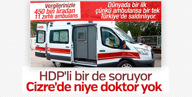 HDP'li vekilin soru önergesi: Cizre'de niye doktor yok