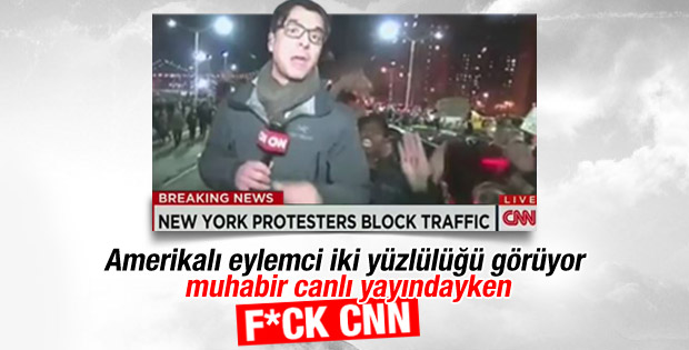 Amerikalı göstericiler CNN'i protesto etti İZLE