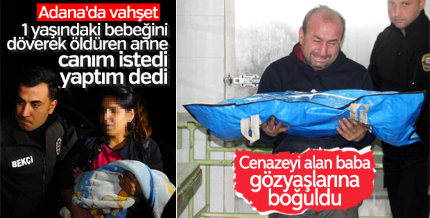 1 yaşındaki çocuğunu döverek öldürdü