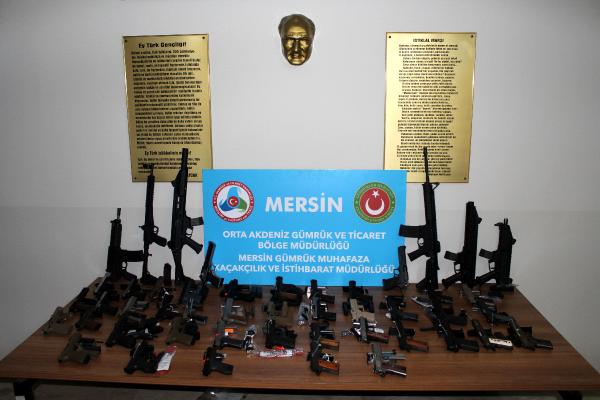 Mersin Limanı’nda 47 silah ele geçirildi