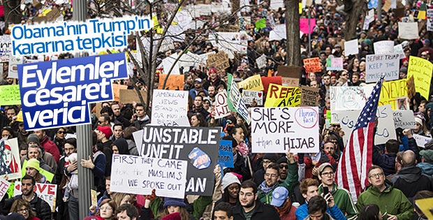 Obama Trump'ın vize kısıtlamasına tepki gösterdi