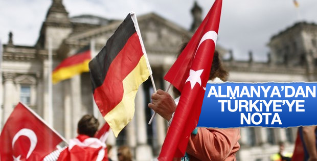 Almanya Türkiye'ye nota verdi