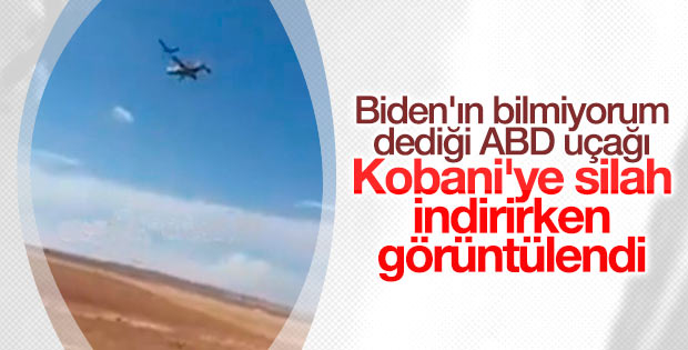YPG'ye yardım yapan ABD uçakları görüntülendi