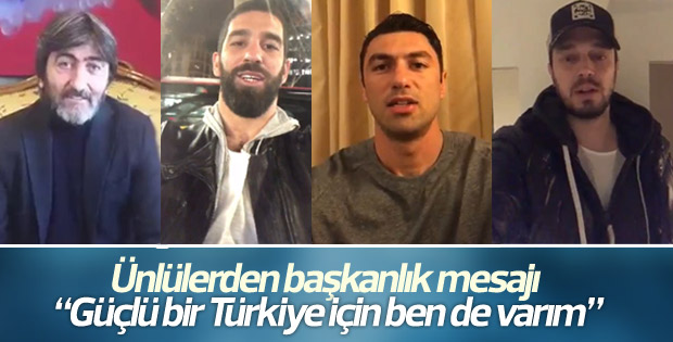 Ünlülerden referandumda evet kampanyası