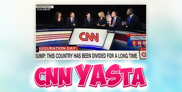 CNN Trump'ın yemin töreni sırasında siyaha büründü