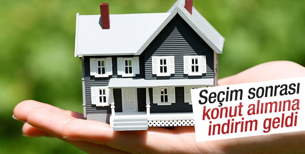 Seçim sonrası konut alımına indirim geldi