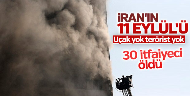 Tahran'da yangın nedeniyle 17 katlı iş yeri çöktü