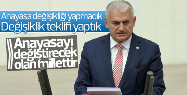 Başbakan Yıldırım'dan Meclis'te teşekkür konuşması