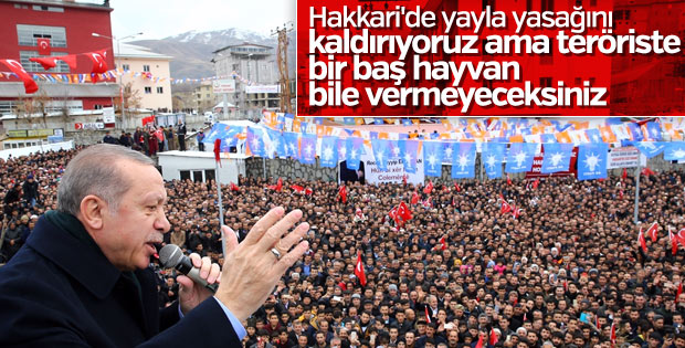 Cumhurbaşkanı Erdoğan Hakkari'de
