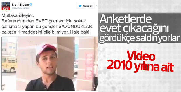 2010 yılına ait görüntülerle 'Hayır' propagandası