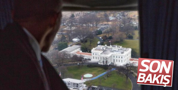 Obama Beyaz Saray'dan ayrıldı