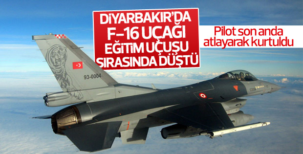 Diyarbakır'da askeri uçak düştü