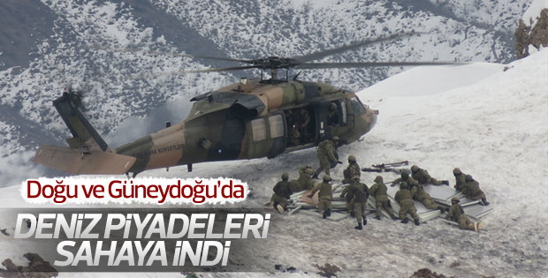 Deniz piyadelerinden terörle mücadeleye destek
