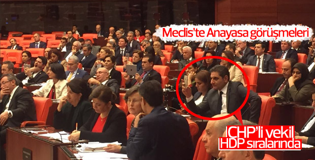 CHP'li Erdoğdu HDP sıralarında oturdu