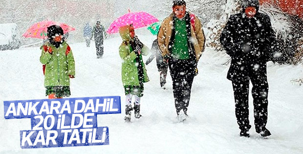 Yurt genelinde kar tatili edilen iller