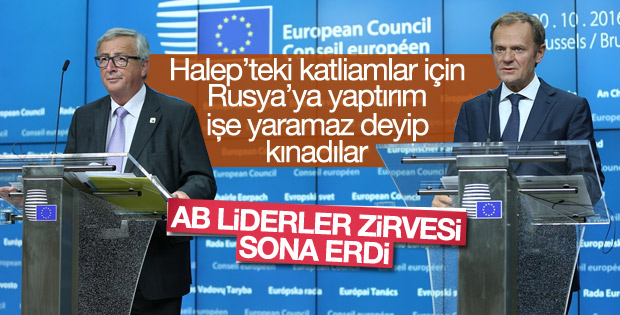 AB Liderler Zirvesi'nde Rusya'ya kınama kararı