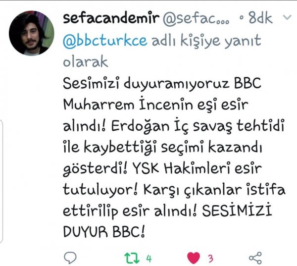 15 saat sonra ortaya çıkan İnce, seçmenine şizofren dedi