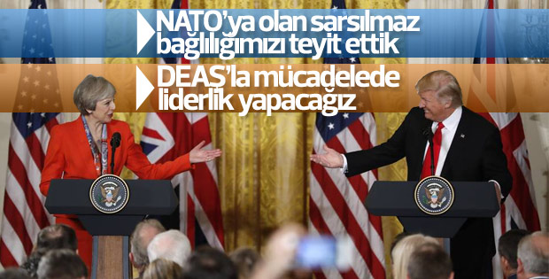 ABD Başkanı Trump İngiltere Başbakanı May ile görüştü