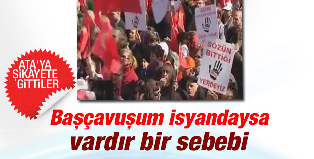 Emekli astsubaylar Ankara'da eylem yaptı
