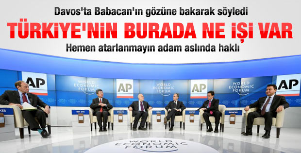 Davos'ta Babacan'a beklenmeyen çıkış