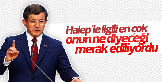 Davutoğlu’ndan Halep mesajı
