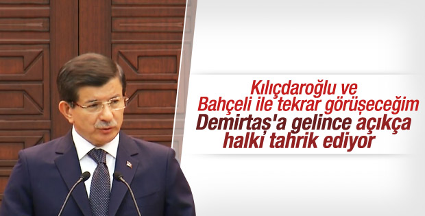 Davutoğlu: Demirtaş açıkça halkı tahrik ediyor