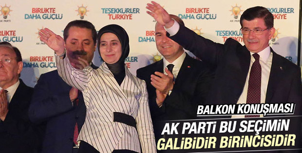 Başbakan Davutoğlu'nun balkon konuşması