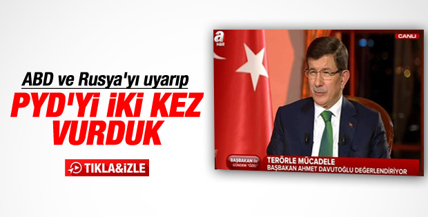 Başbakan Davutoğlu'ndan canlı yayında açıklamalar
