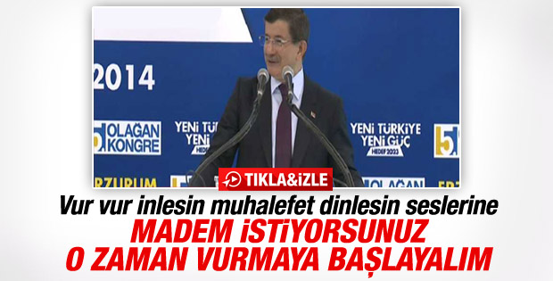 Davutoğlu Erzurum'da konuştu