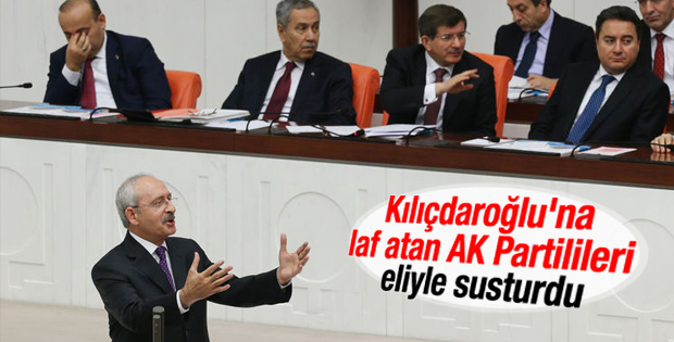 Davutoğlu'ndan AK Parti sıralarına susun uyarısı