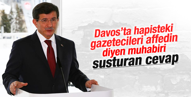 Davutoğlu'ndan hapisteki gazeteciler sorusuna net yanıt
