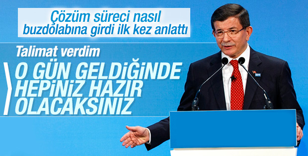 Davutoğlu: Çözüm süreci kafamda 6-7 Ekim'de bitti
