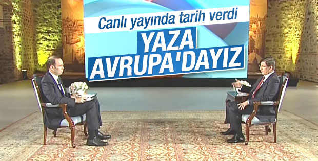 Başbakan Davutoğlu vize muafiyeti için kesin tarih verdi