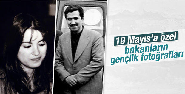 Davutoğlu ve bakanların gençlik fotoğrafları
