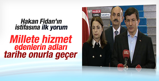 Davutoğlu Hakan Fidan'ın istifasıyla ilgili konuştu