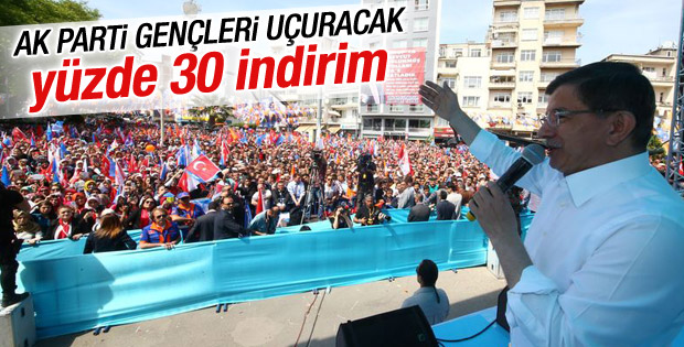 Davutoğlu'ndan gençlere THY'de indirim müjdesi