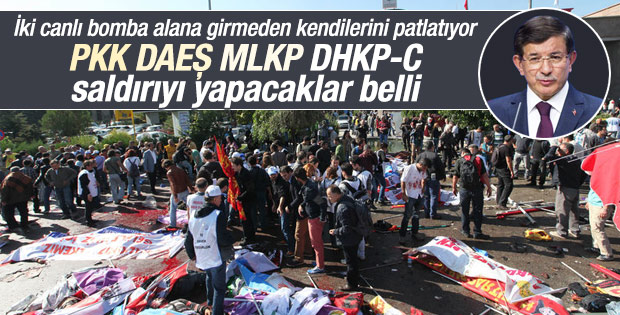 Davutoğlu saldırıyı gerçekleştirenler canlı bombaydı dedi