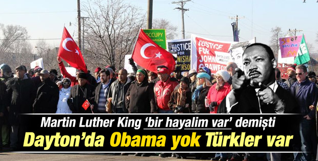 Obama'sız Martin Luther King Günü'nde Türkler siyahilerle yürüdü
