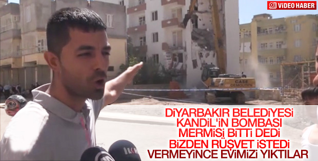Diyarbakır Belediyesi terör mağdurlarının yaşadığı binayı yıktı