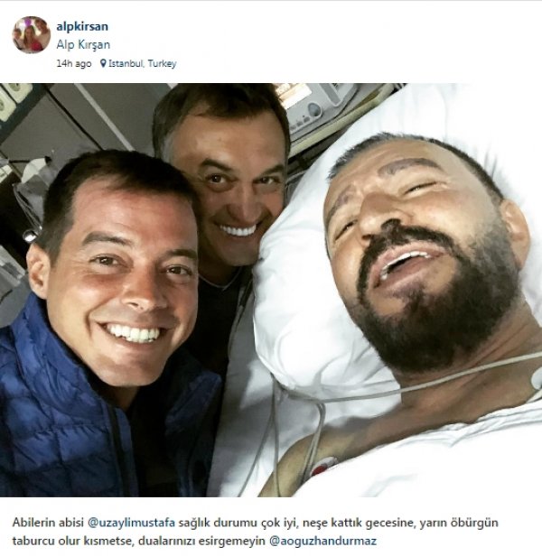 Mustafa Topaloğlu'nun hastaneden ilk fotoğrafı